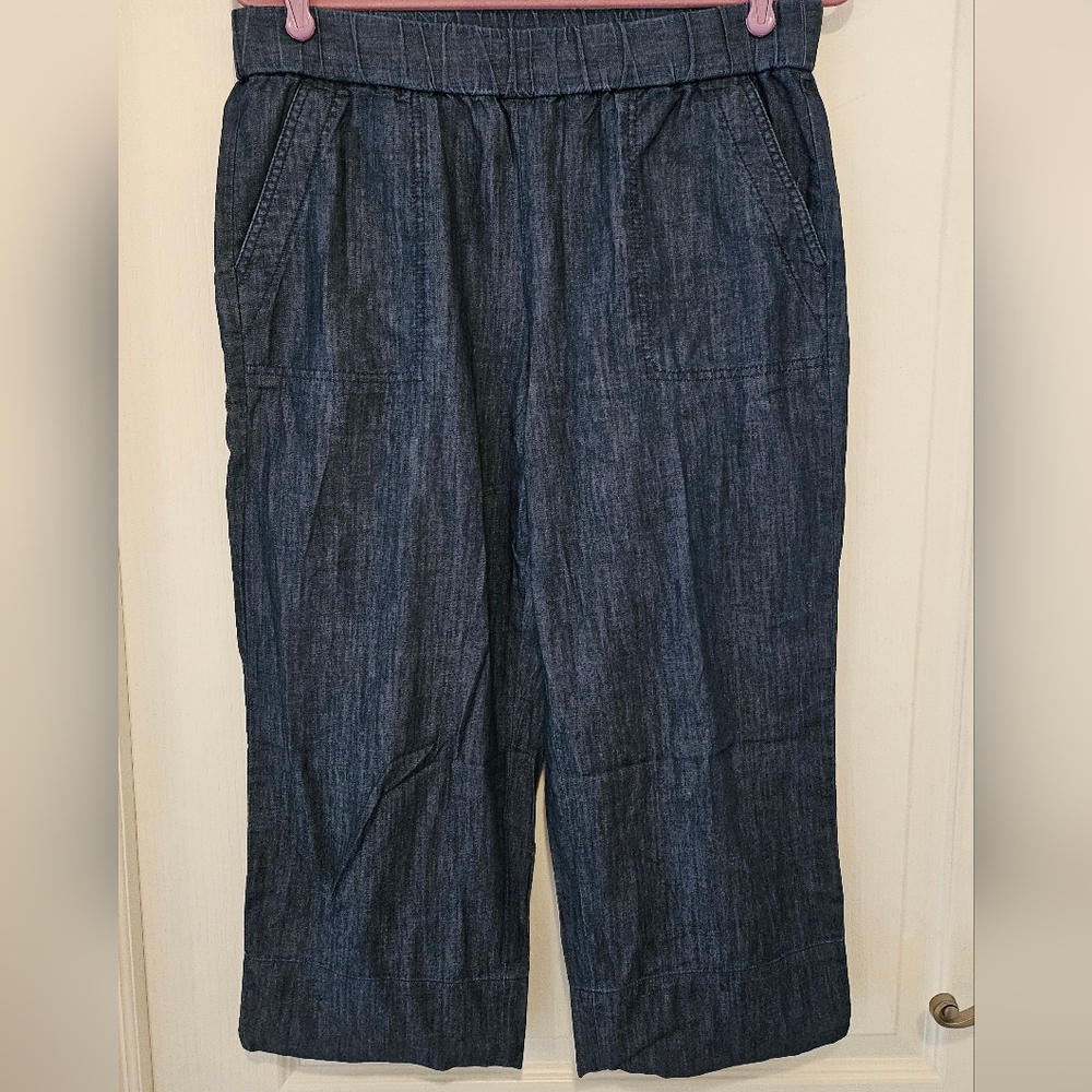 Talbots Cropped Strech Waist Jeans 100% Cotton